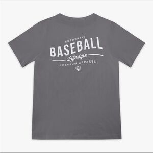 ‘Baseball Lifestyle' Wave Tee - Cool Gray